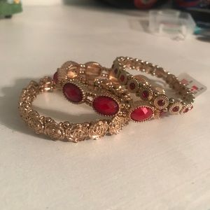 Red/Gold bracelet set